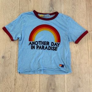 New with tag.  Aviator Nation tee.  Size small.  Cropped.